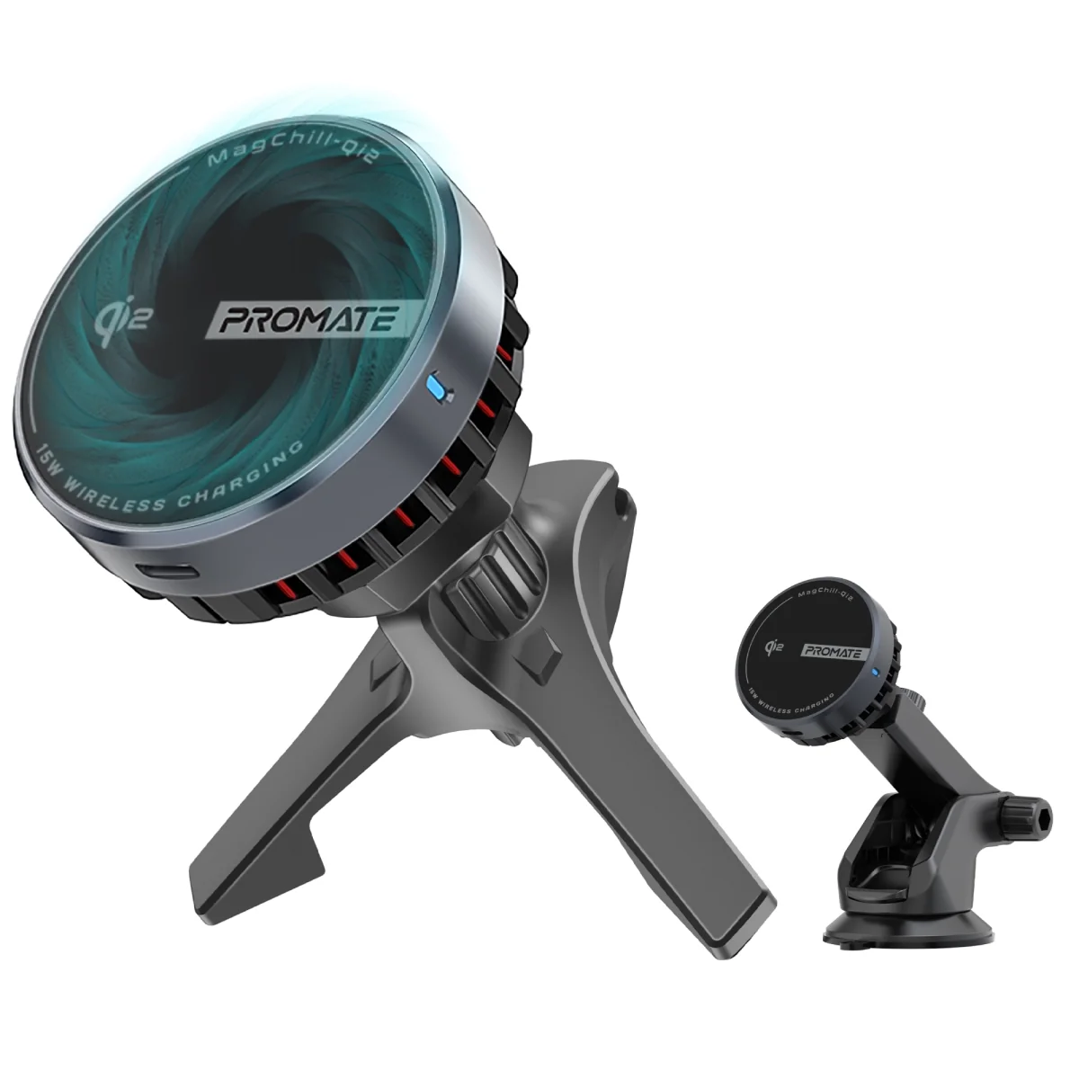 بروميت MagChill-Qi2 حامل شحن لاسلكي Qi2 بقدرة 15W مع تبريد ActiveCool