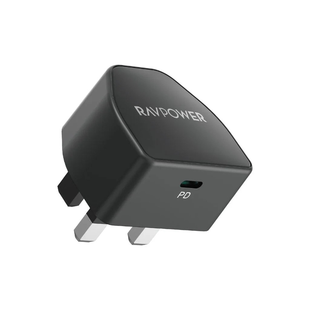 راف باور RP-PC1041 شاحن حائط USB-C PD بقدرة 20 واط - أسود