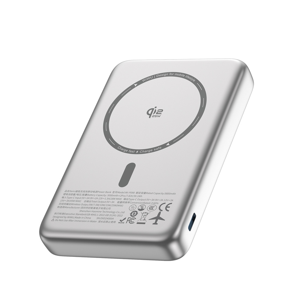ويوو Wi-P090 Mag Pro باور بانك لاسلكي بمعيار Qi2 وسعة 10000 ملّي أمبير ساعة