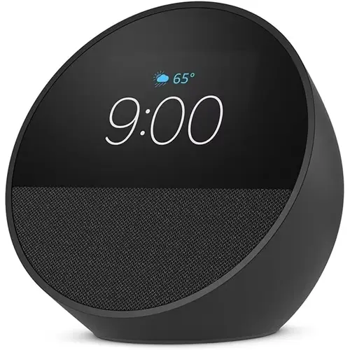 [DNA0010006] Amazon Echo Spot Smart alarm clock with vibrant sound + Alexa Charcoal BLACK