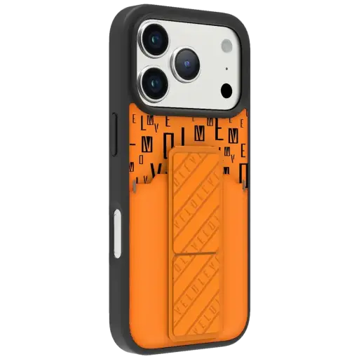 [DNA0027011] Levelo Morphix Gripstand Case With Cardholder iPhone 17 Pro Max ORG BLK