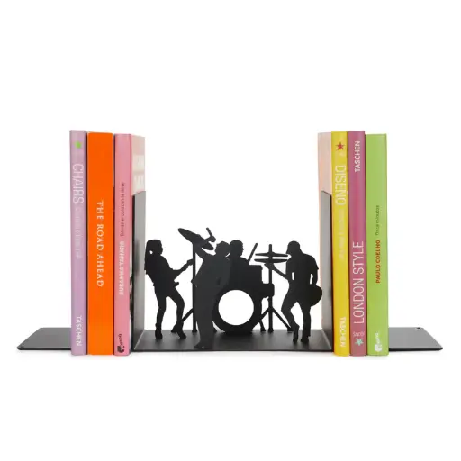 [DNA0028049] Balvi Bookend,The Band,black,metal