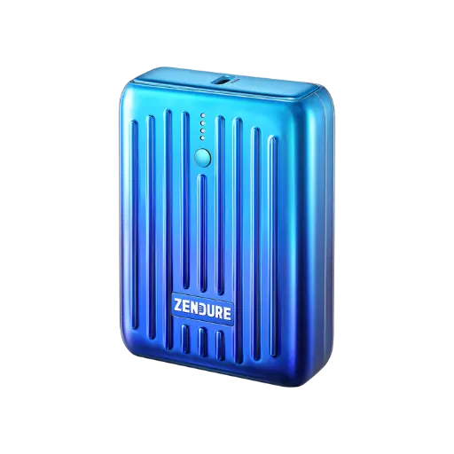 [DNA0030110] باور بانك زيندور SuperMini 20 بسعة 10,000 مللي أمبير — اللون الأزرق