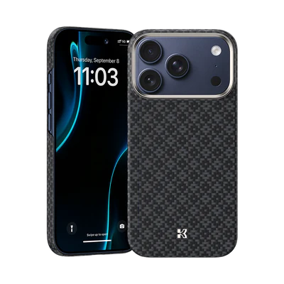 [DNA0030653] غطاء حماية بنكس ARMORAIR مصنوع من كيفلار لهاتف iPhone 17 Pro Max — اللون الأسود