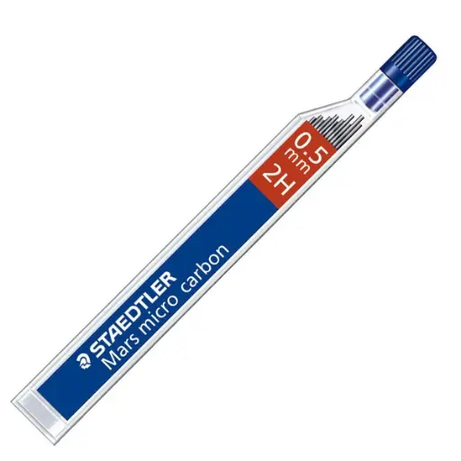 [DNA0031129] STAEDTLER Mars Micro Carbon 250 Leads 0.5mm 2H - Tube of 12