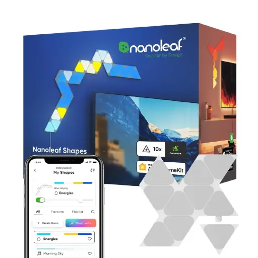 [DNA0031922] Nanoleaf Shapes Mini Triangles White - 10 Pack - Global