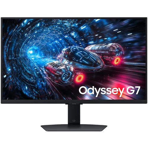 [DNA0041615] سامسونج (Odyssey G7 G70F) شاشة ألعاب مقاس 27 بوصة بدقة (4K) ولوحة (IPS) بتردد 180 هرتز / وبدقة (FHD) بتردد 360 هرتز، ووقت استجابة 1 مللي ثانية - أسود