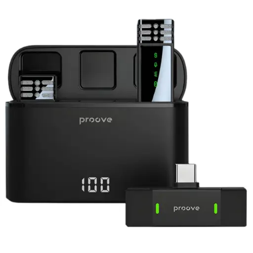 [DNA0041723] Proove Record Type-C Wireless Microphone - Black