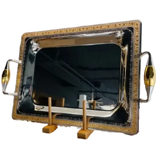 [DNA0043116] Brignani Olbia Gold Rectangular Serving Tray 50x35 cm