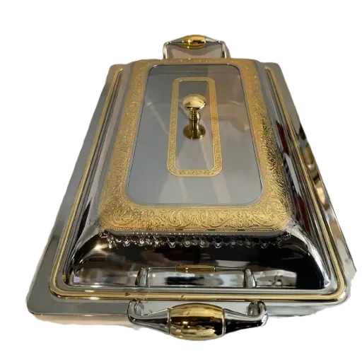 [DNA0043118] Brignani Olbia Gold Rectangular Risotto Serving Dish 40x28 cm