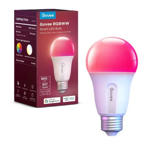 [DNA0052510] Govee Smart LED Bulb E27 9W 800lm (1 Pack)
