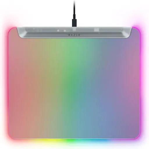 [DNA0053771] Razer Firefly V2 Pro Fully Illuminated RGB Gaming Mouse Mat, Type C - Phantom White Edition