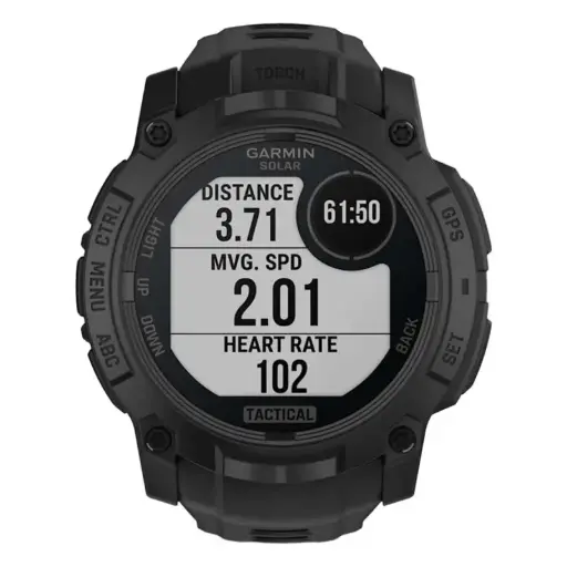 [DNA0055617] جارمن Instinct 3 Solar Tactical Edition ساعة ذكية GPS مقاس 50 ملم - أسود مع سوار أسود