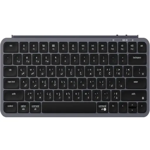 [DNA0055692] Keychron B1 Pro Ultra-Slim 75% ZMK Wireless Keyboard, Arabic/English - Space Gray