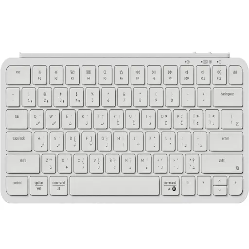 [DNA0055694] Keychron B1 Pro Ultra-Slim 75% ZMK Wireless Keyboard, Arabic/English - Ivory White