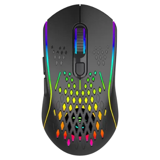 [DNA0056491] بروفي باز ماوس ألعاب لاسلكي RGB - أسود