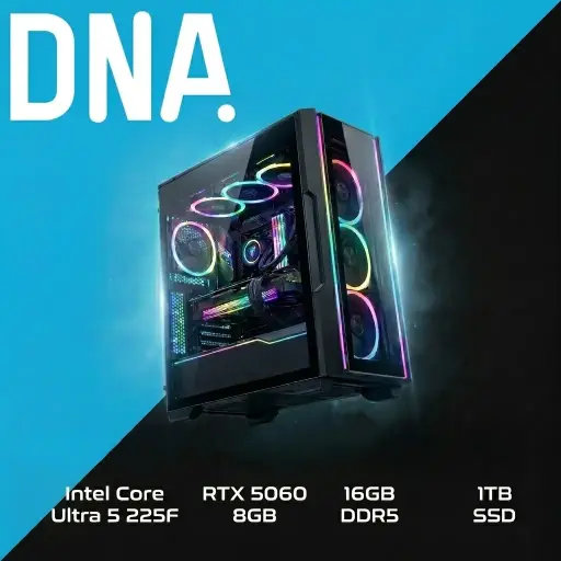 [DNA0057179] DNA Gaming PC Build - Intel Core Ultra 5 225F / RTX 5060 8GB / 16GB DDR5 / 1TB SSD