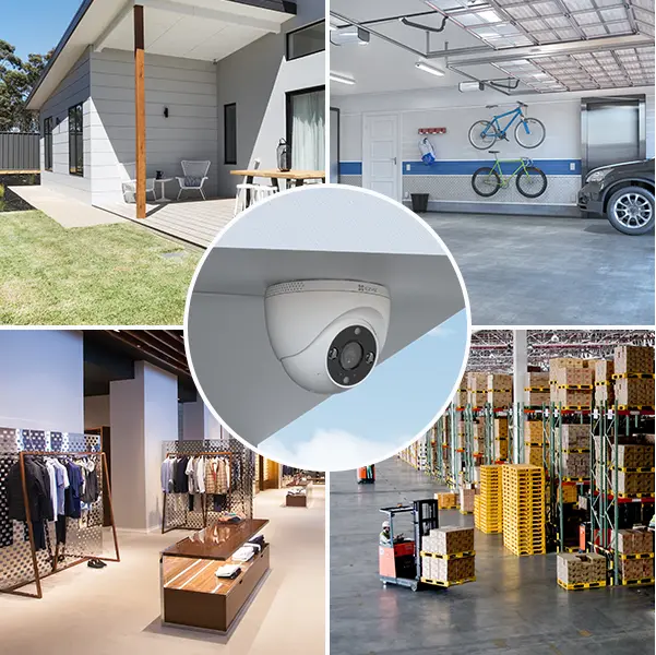 Ezviz H4 2K Caméra tourelle intelligente Wi-Fi - 3 MP - 2,8 mm - Couleur nocturne - Microphone et haut-parleur - IP67 12 V-DC.webp