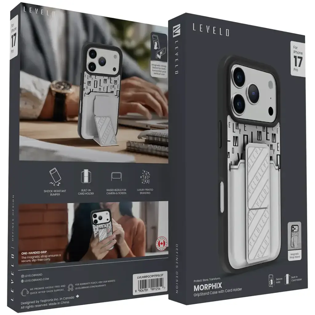 Levelo Morphix Gripstand Case With Cardholder for iPhone 17 ProPro Max (3).webp