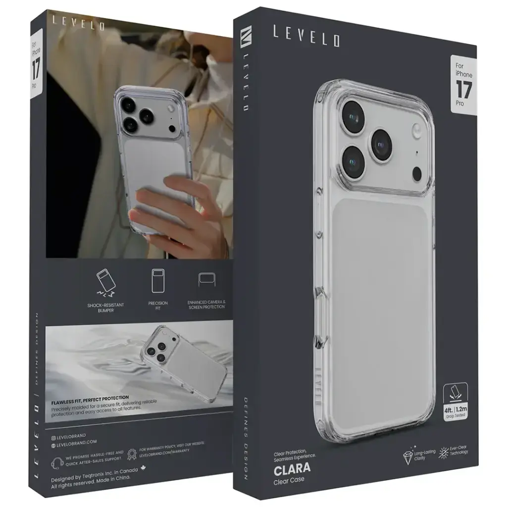 Levelo Clara Clear Case for iPhone 17 Series - Transparent (3).webp