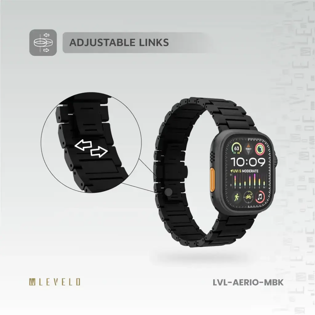 Levelo Aerio Titanium Watch Strap for Apple Watch 49-46mm  (3).webp