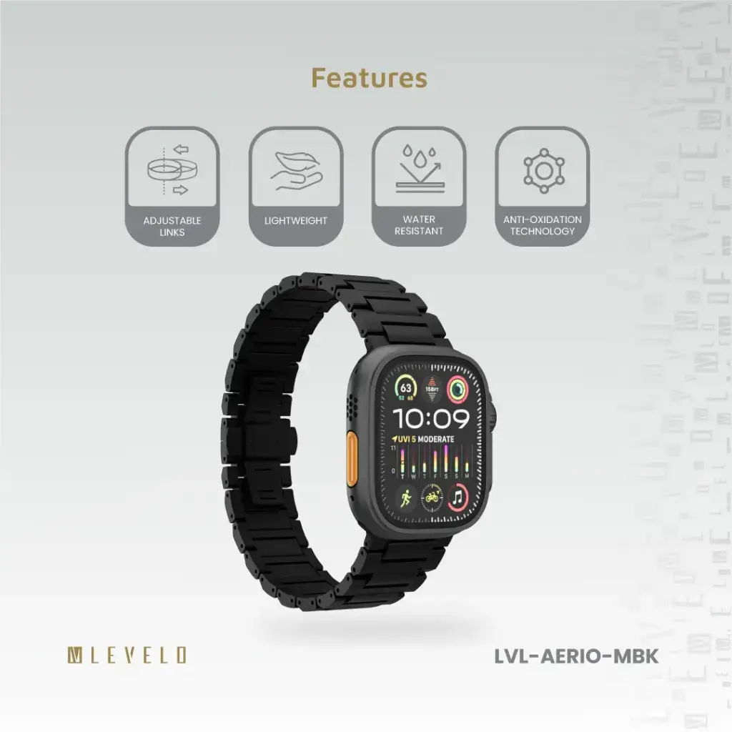 Levelo Aerio Titanium Watch Strap for Apple Watch 49-46mm .webp