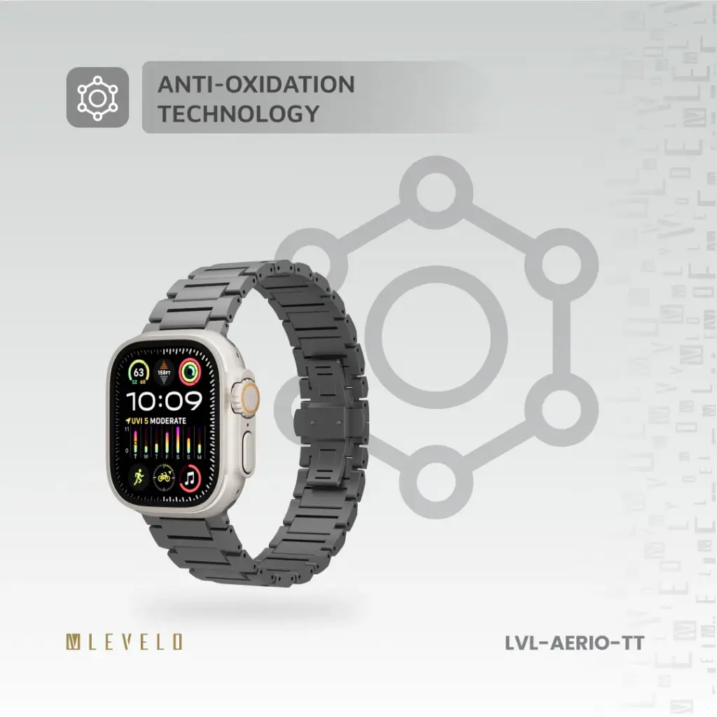 Levelo Aerio Titanium Watch Strap for Apple Watch 49-46mm .webp
