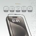 Levelo 3D Resin Glue High Silicone Aluminum Glass Screen Protector for iPhone 16 Series - Clear (2).webp