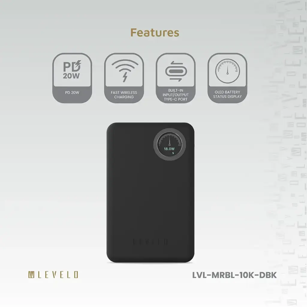 Levelo Marbella MagSafe Leather 10000mAh Power Bank12.webp