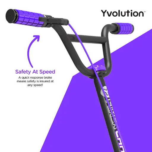 Yvolution Y Fliker C5 Carver سكوتر – أسود/بنفسجي
