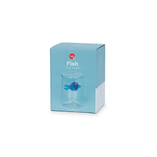 Balvi Salt shaker,Atlantis Fish,blue,glass