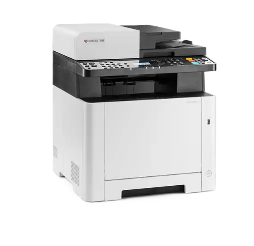 طابعة ليزر ملونة متعددة الوظائف Kyocera ECOSYS MA2100cwfx مقاس A4، بسرعة 21 صفحة في الدقيقة، واي فاي، طباعة على الوجهين، طباعة ونسخ ومسح ضوئي وفاكس