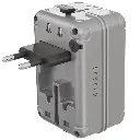 Levelo Roamiversal 2400W Luggage Design Travel Adapter - Aluminum4.webp