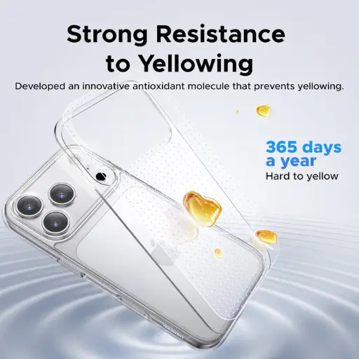 غطاء حماية يوغرين لهاتف iPhone 17 Pro - شفاف