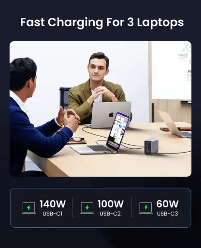 شاحن مكتبي يوغرين Nexode بتقنية GaN بقدرة 300 واط بخمسة منافذ للشحن السريع