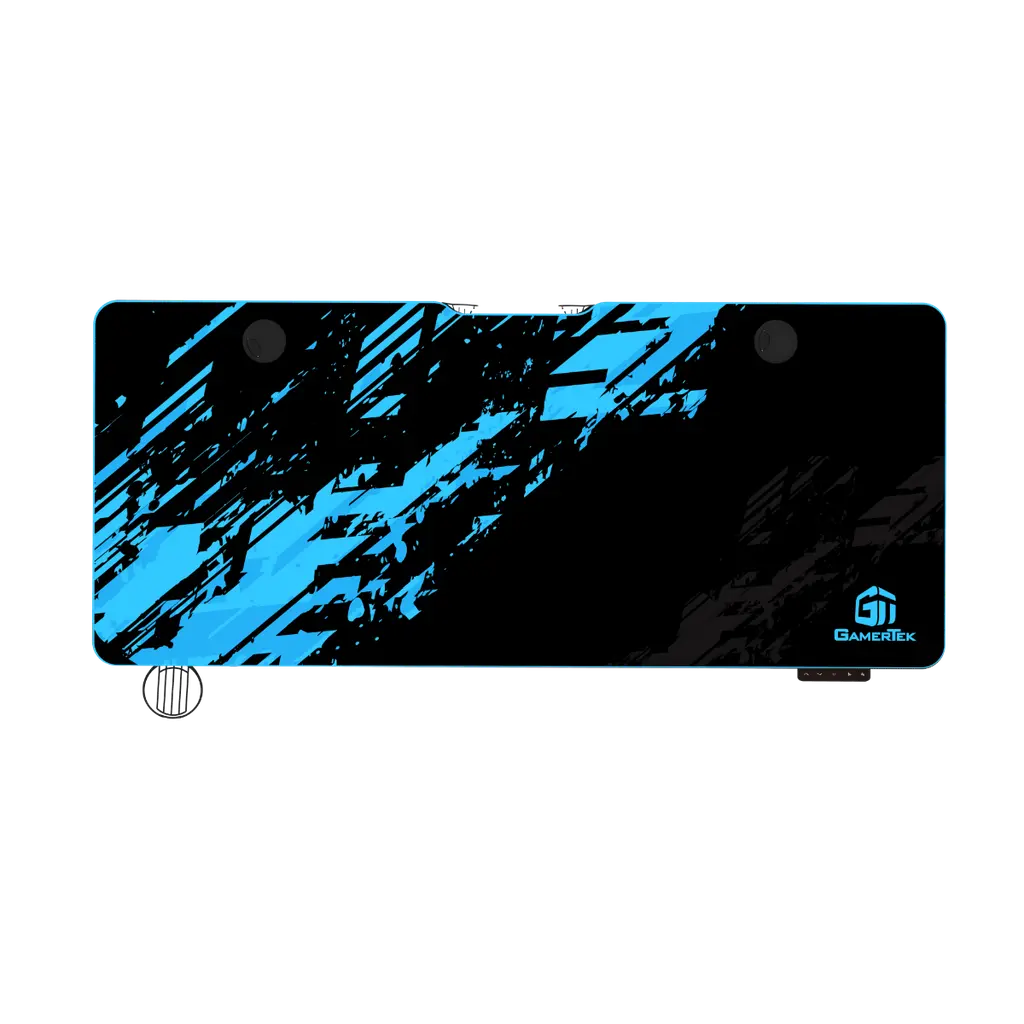 GamerTek GT-Elevate X Gaming Desk - Blue & Black.webp