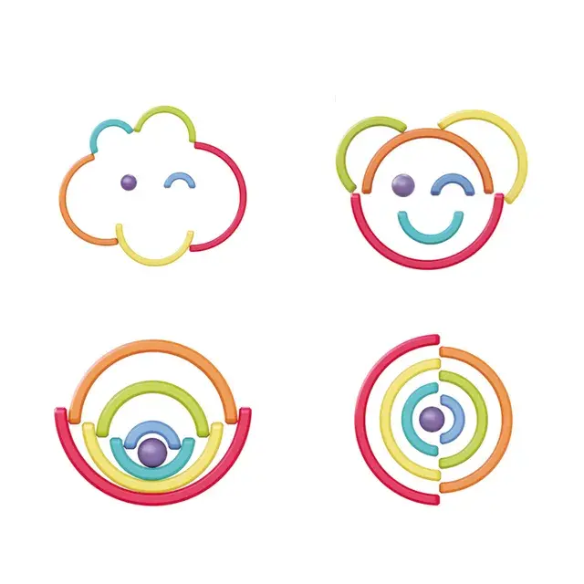 Hola - Rainbow Chameleon Pull Along & Stacking Activity Toy - Multicolor (2).webp