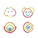 Hola - Rainbow Chameleon Pull Along & Stacking Activity Toy - Multicolor (2).webp