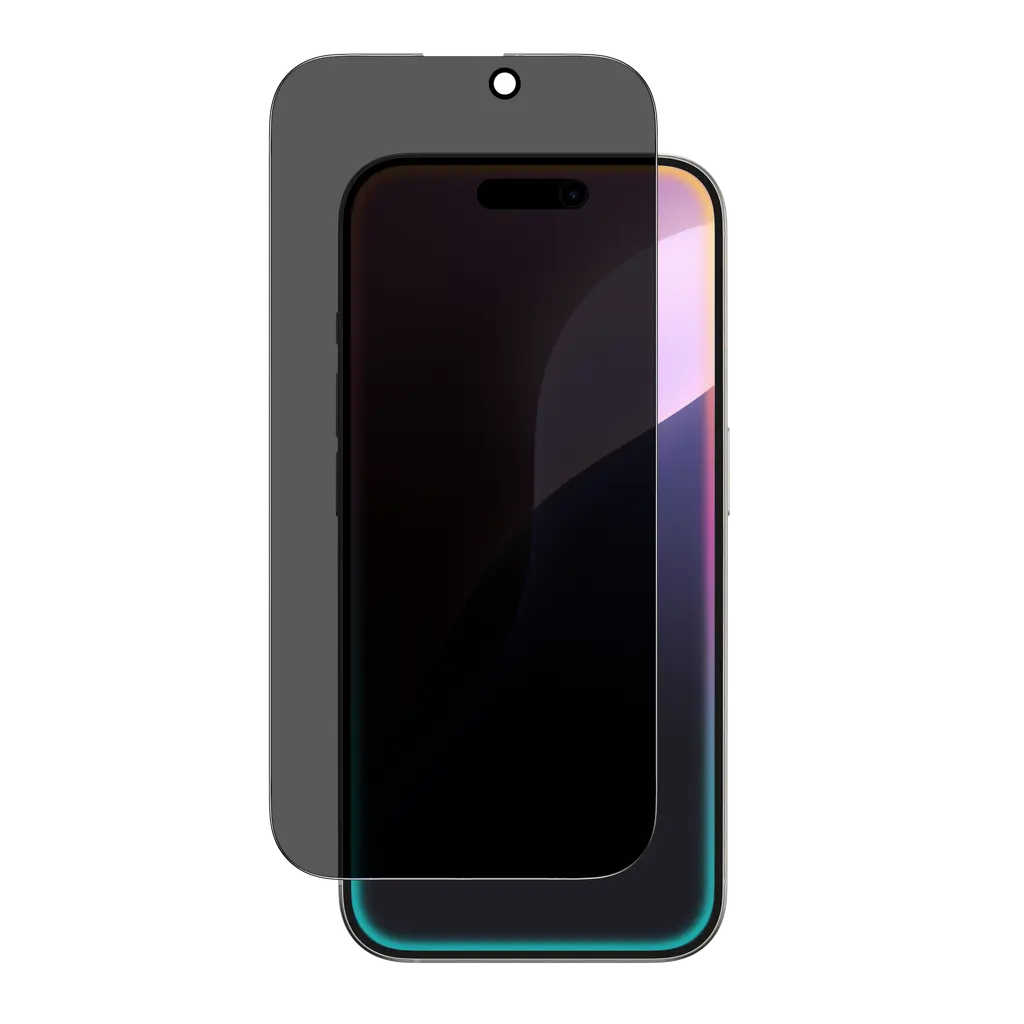 AT IPHONE 16 PRO 6.3 2.5D PRIVACY GLASS WITH SLEEVE PACKAGING.webp