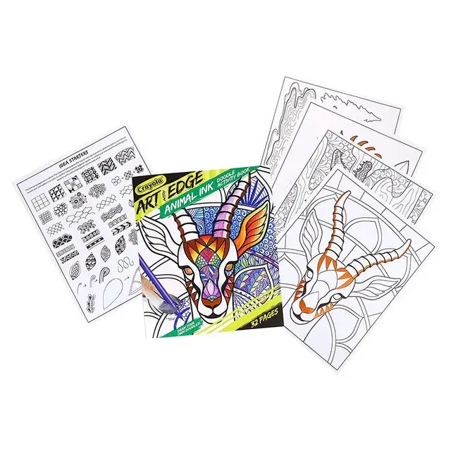 Crayola - Animal Ink Doodle Activity Book Art With Edge (4).webp