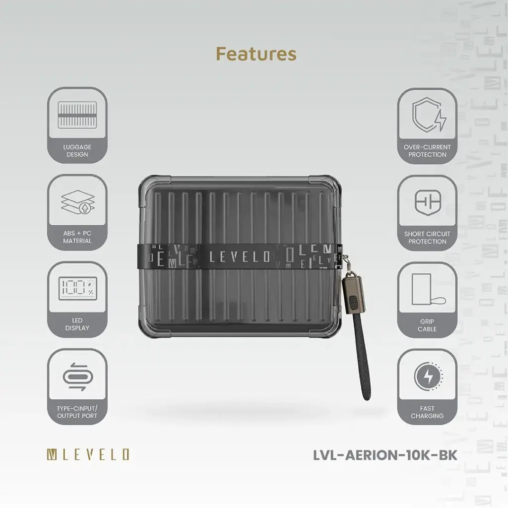 Levelo Aerion Portable 10000mAh Power Bank.webp