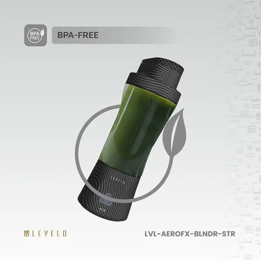 Levelo Portable Carbon Fiber Blender Aeroflex - Smoky Transparent (2).webp