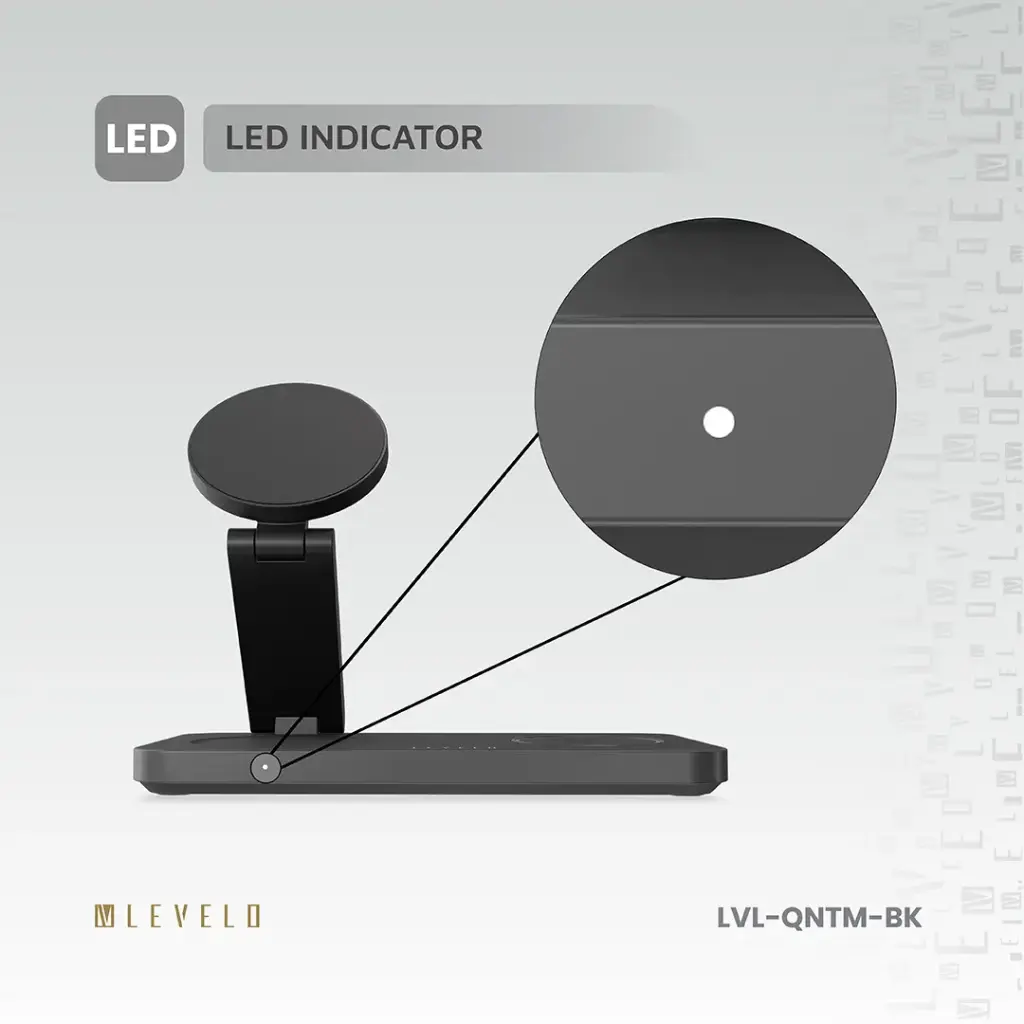 Levelo Quantum 3 in 1 Wireless Charger - Black (2).webp