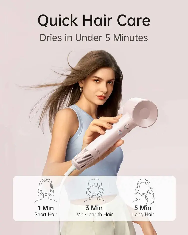 se-lite-hair-dryer-glossy-pink-quick-hair-drying.webp
