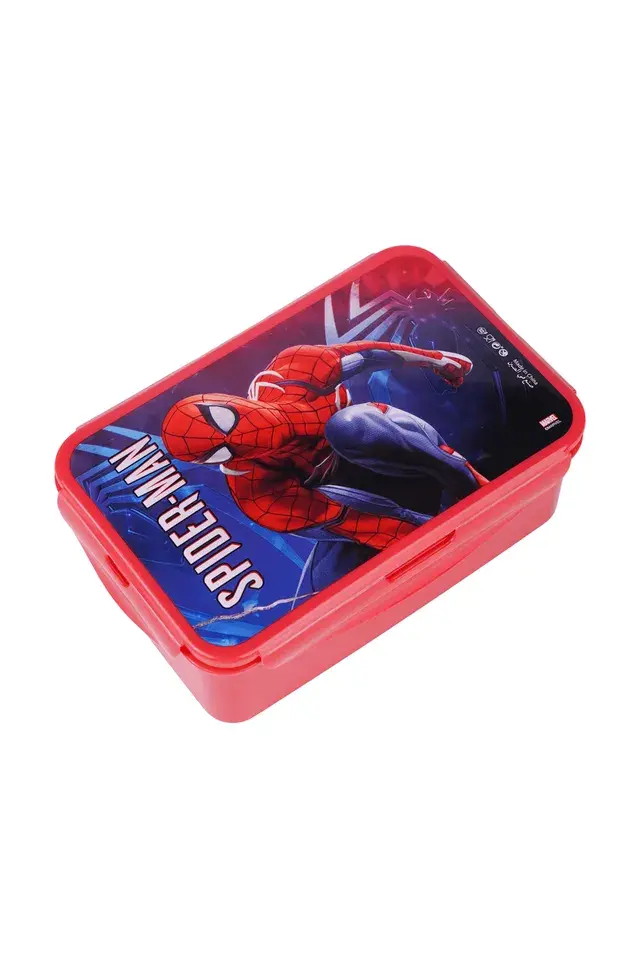 Marvel - 3 Compartment Spiderman Regular Lunch Box - Red (1).webp