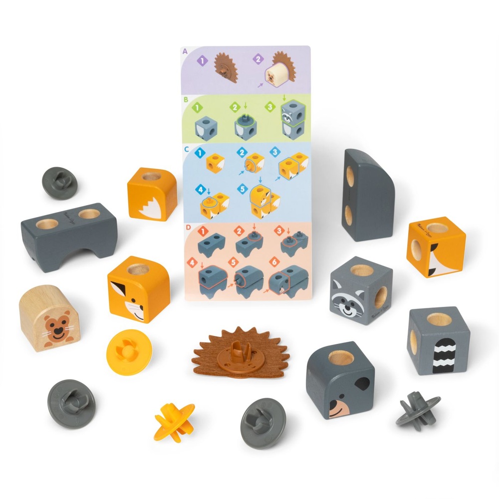 melissadoug Melissadoug Melissa Doug Blockables Woodland Creatures Building Set