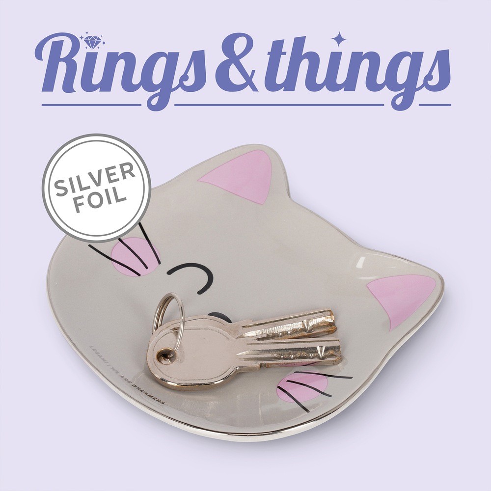 legami Legami Legami Ceramic Trinket Dish Kitty Rings Things CPL0002