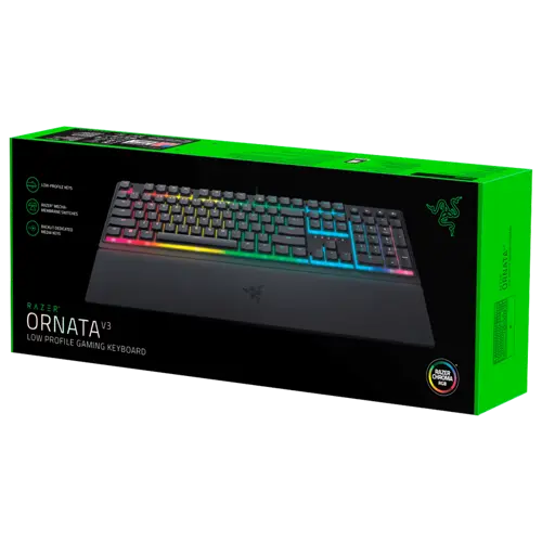 رايزر Ornata V3 كيبورد RGB منخفض الارتفاع بنظام Mecha-membrane