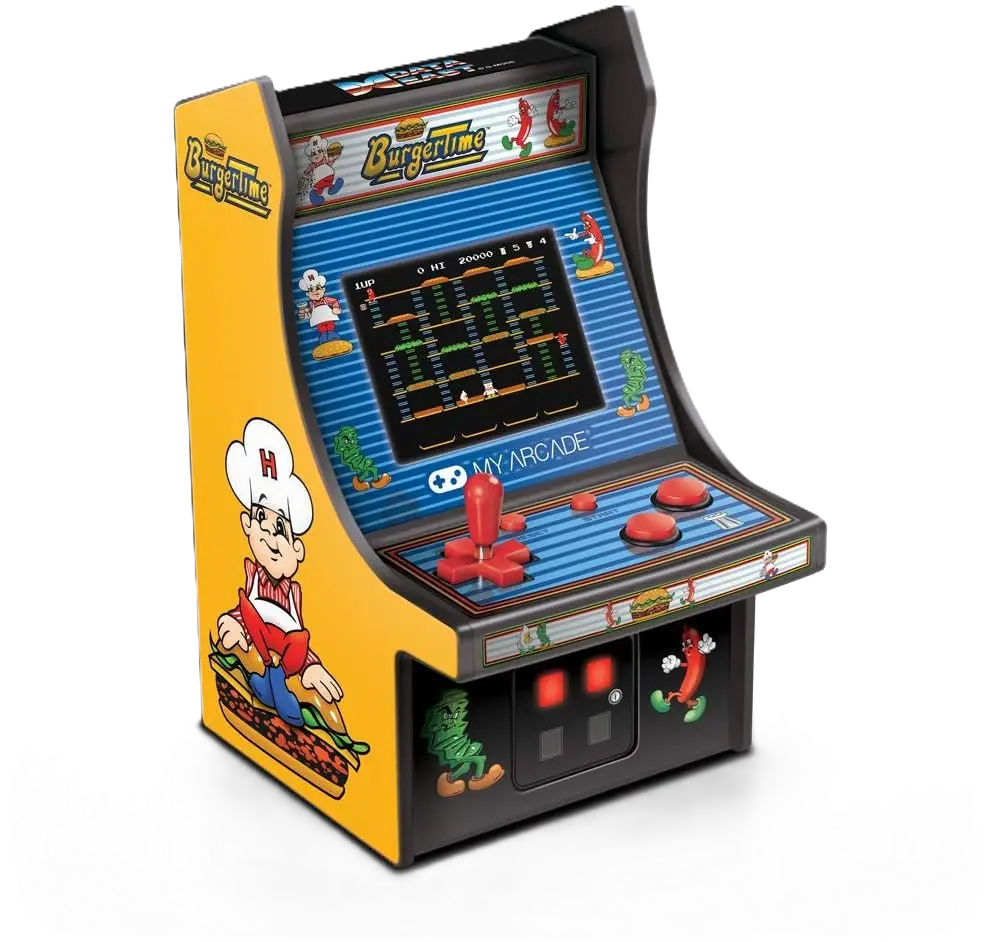 My Arcade DGUNL-3203 Burger Time Micro Player Retro Arcade Machine - 6 Inch