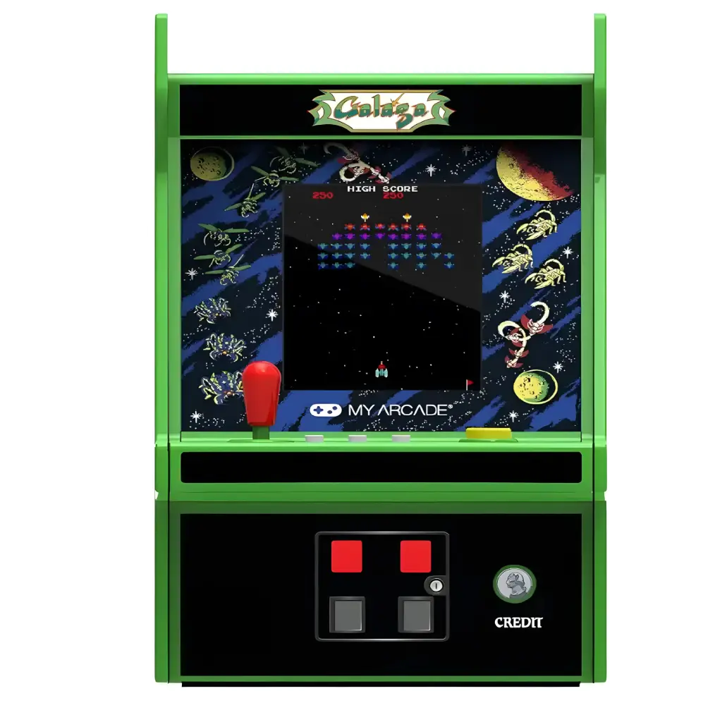 My Arcade Galaga Micro Player Pro: Arcade Classics 2 Games in 1, Retro Mini Arcade Machine, Playable 6.75 Inch